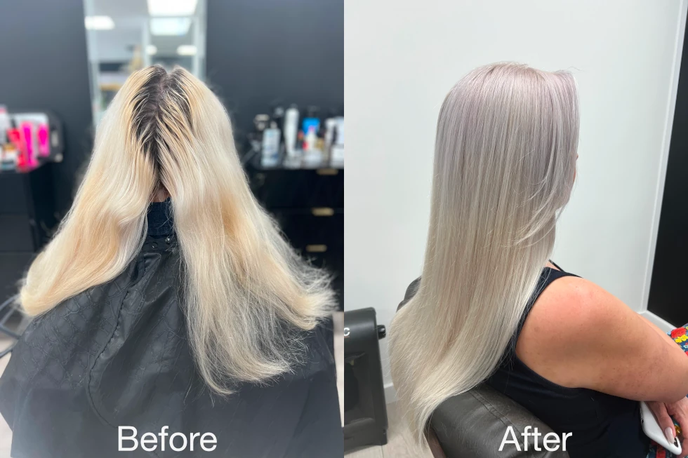 Lawa Salon Color Highlights before and after